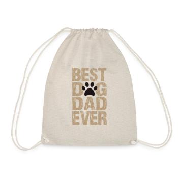 Best Dog Dad Ever Bester Hunde Papa - Drawstring Bag - nature - Front