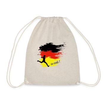 Go Girls Germany / Deutschland Frauen Fussball - Turnbeutel - Natur - Vorne