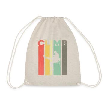 Idée cadeau table d'escalade rétro hipster - Sac de sport léger - nature - Devant