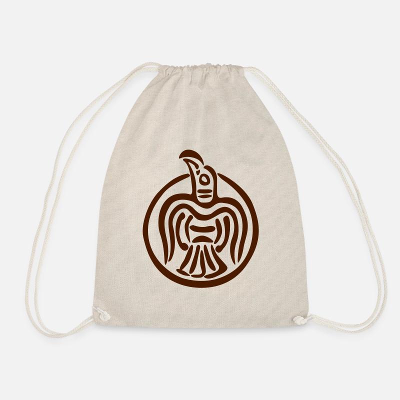 Viking Raven - Drawstring Bag - nature
