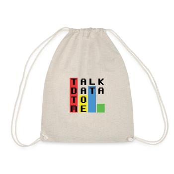 Talk Data To Me - Drawstring Bag - nature - Front