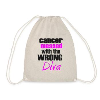 Cancer foiré avec une mauvaise Diva - lutte contre le cancer - Sac de sport léger - nature - Devant
