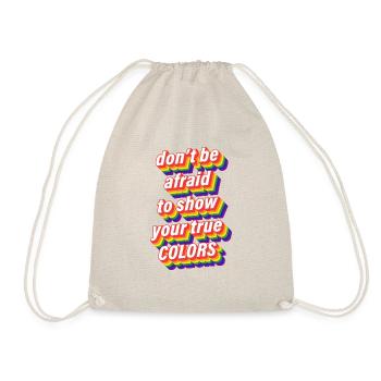 Gay Lesbian LGBT Homosexuality Colors - Drawstring Bag - nature - Front