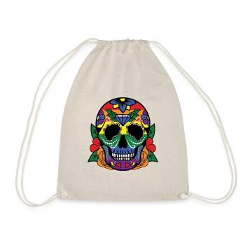 LGBT Sugar Skull Gay Pride Homosexuelle Homo-Ehe - Turnbeutel - Natur - Vorne