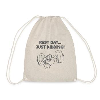 Drôle de séance d'entraînement cadeau jour de repos juste une blague - Sac de sport léger - nature - Devant