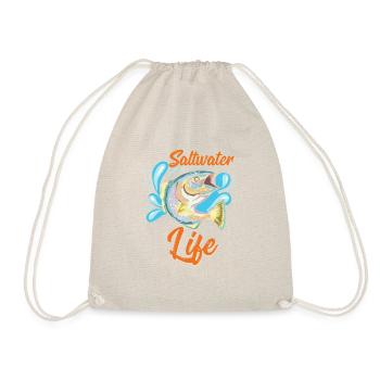 Salzwasser Fischen Salzwasser Angeln - Turnbeutel - Natur - Vorne