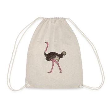 Ostrich Ostrich Bird - Drawstring Bag - nature - Front