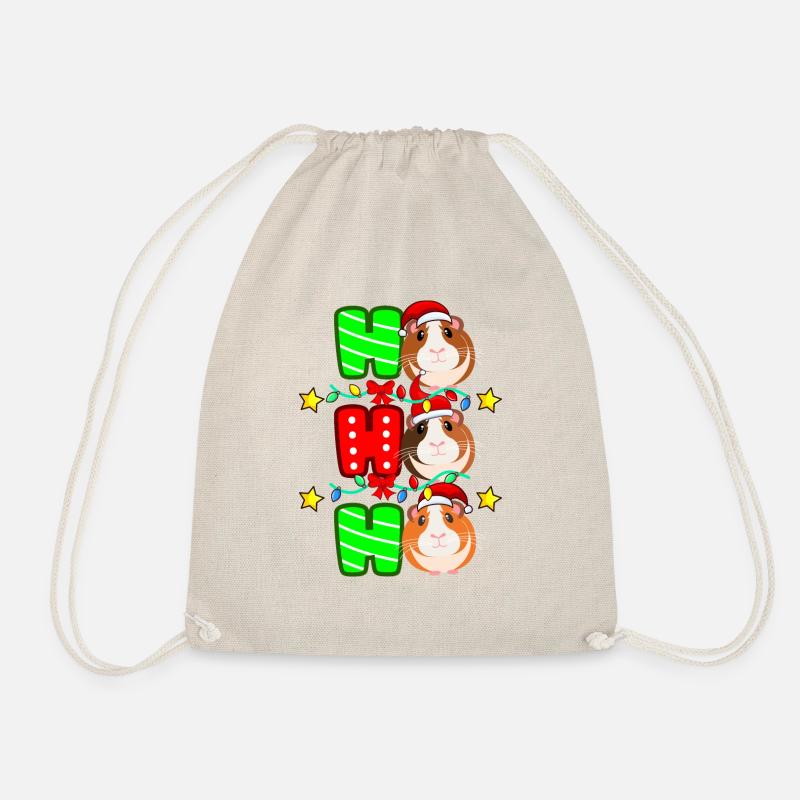 Guinea pig christmas gift - Drawstring Bag - nature