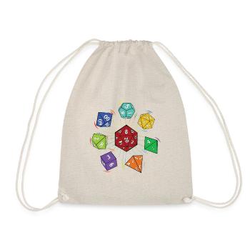 Pen and paper cubes - Drawstring Bag - nature - Front
