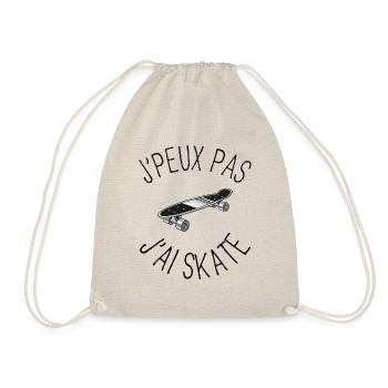 J'peux pas, j'ai skate - Sac de sport léger - nature - Devant