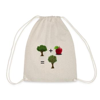 Plant + apple = apple tree - Drawstring Bag - nature - Front
