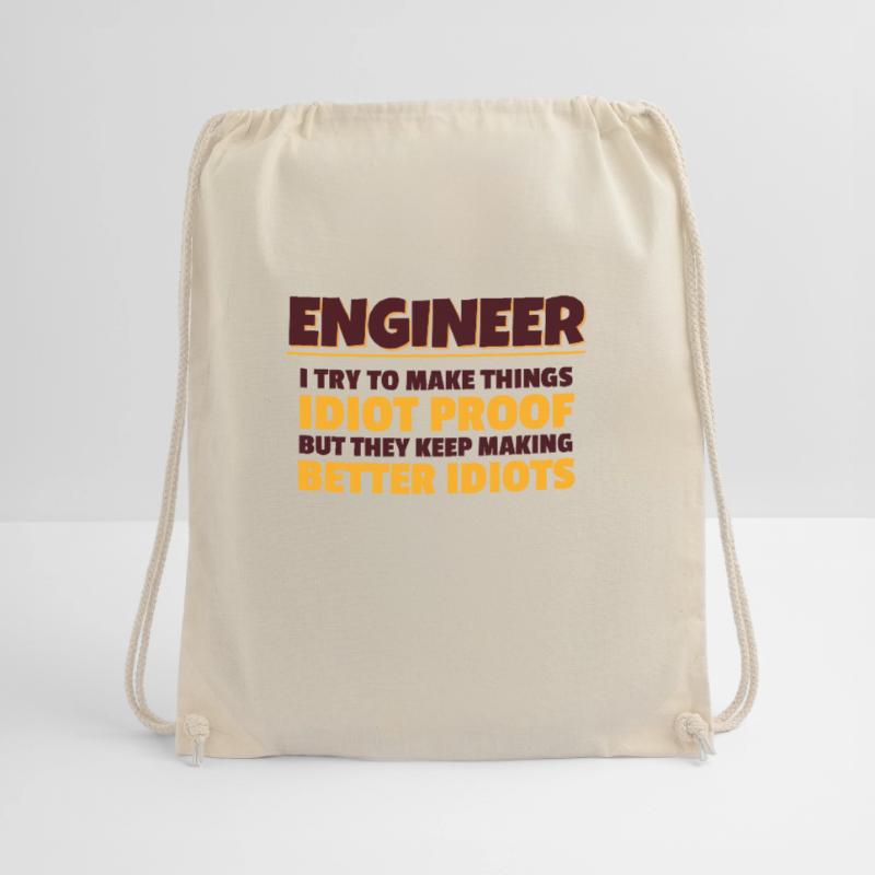 Engineering Gift Engineer I Try To Make Things Drawstring Bag