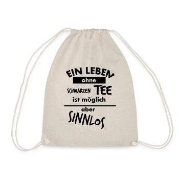 Schwarzer Tee Teetrinker Teeliebhaber - Turnbeutel - Natur - Vorne