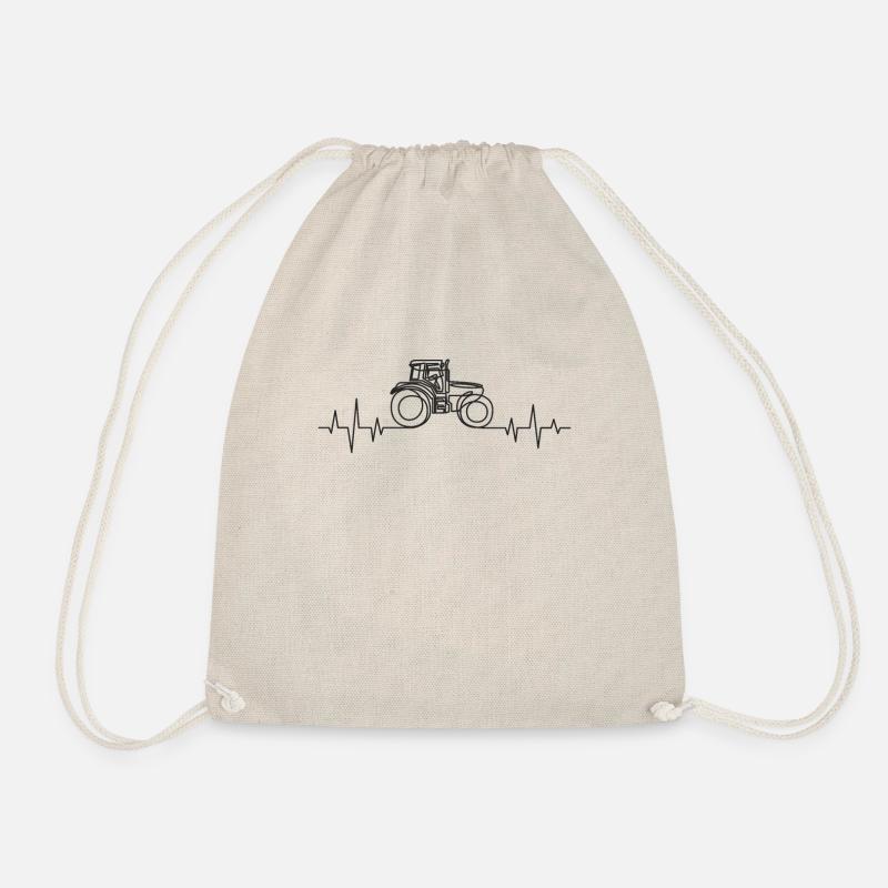 Tractor heartbeat - Drawstring Bag - nature