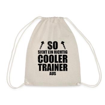 lustiger Trainer Spruch cooler Trainer Mannschaft - Turnbeutel - Natur - Vorne