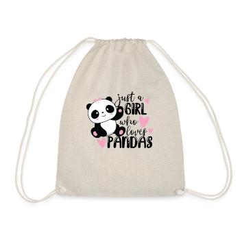 Panda bear panda pandas animal love gift - Drawstring Bag - nature - Front