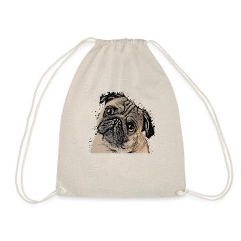 tshirt idée cadeau mignon chiot carlin carlin - Sac de sport léger - nature - Devant