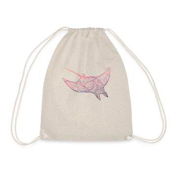 Idée cadeau Tribal Manta pour la plongée sous-marine - Sac de sport léger - nature - Devant