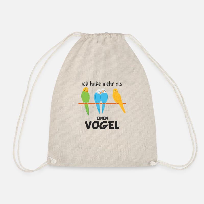 witziges Vogel Wellensittich Geschenk - Turnbeutel - Natur
