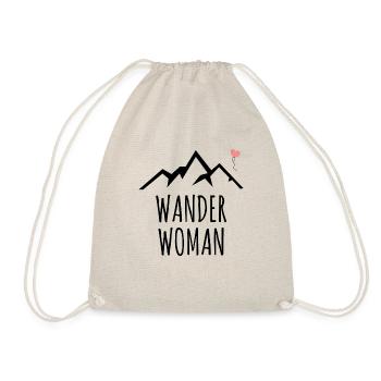 Wander Woman Berge Wandern Lustiger Spruch Design - Turnbeutel - Natur - Vorne