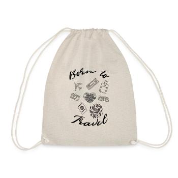 Travel Edition of Born to Travel - Drawstring Bag - nature - Front