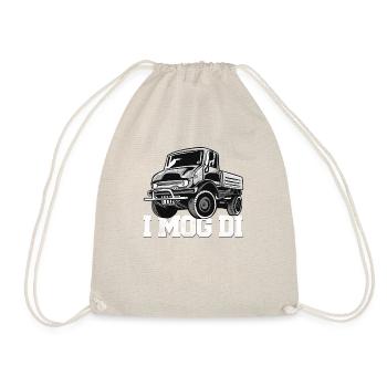 I Mog Di, Unimog,Nutzfahrzeug,Lkw, Unimog 406, - Turnbeutel - Natur - Vorne