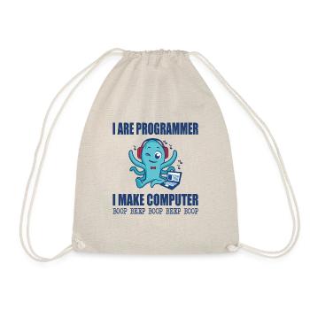 I are programmer i make computer boop beep boop - Turnbeutel - Natur - Vorne