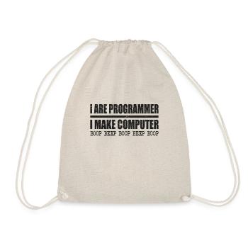 I are programmer i make computer boop beep boop - Turnbeutel - Natur - Vorne