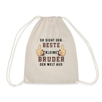 So Sieht Der Beste Kleine Bruder Der Welt Aus Best - Turnbeutel - Natur - Vorne