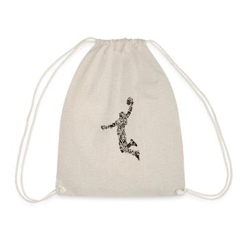 Style popart abstrait de joueur de basket- de basket- - Sac de sport léger - nature - Devant