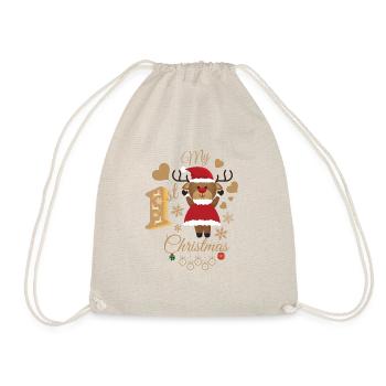 Le premier Noël de bébé - Sac de sport léger - nature - Devant
