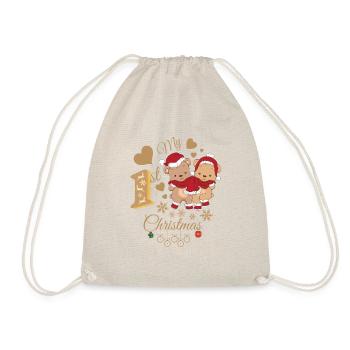 Le premier Noël de bébé - Sac de sport léger - nature - Devant