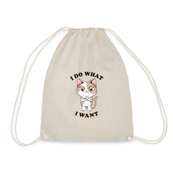 Je fais ce que je veux Drôle de chat sarcastique - Sac de sport léger - nature - Devant