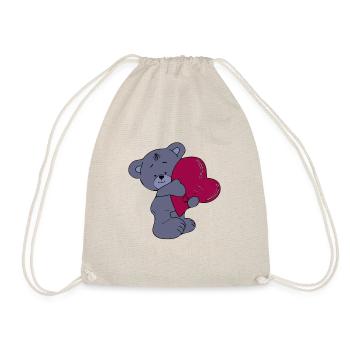 Teddy Bear in Love - Drawstring Bag - nature - Front