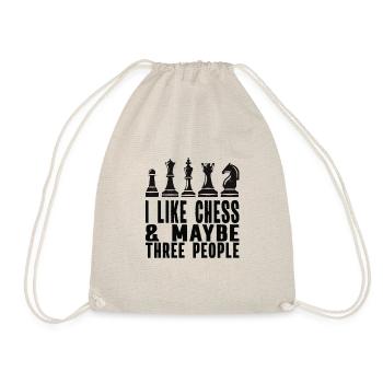 Chess - I Like Chess - Drawstring Bag - nature - Front