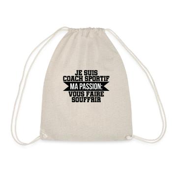 Cadeau Coach Sportif Humour - Sac de sport léger - nature - Devant
