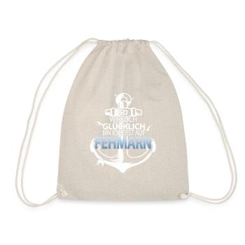 Fehmarn Vintage Sylt Meer Fan Camping Geschenk - Turnbeutel - Natur - Vorne