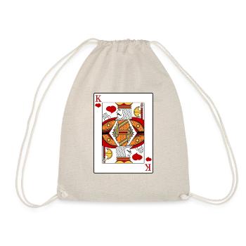 Herz König Paargeschenk Kartenspiel Liebe - Turnbeutel - Natur - Vorne