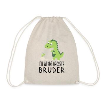 Kinder Kinder Großer Bruder Baby Schwanger Familie - Turnbeutel - Natur - Vorne