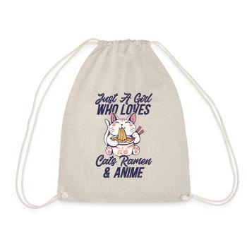 Juste Une Fille Qui Aime Chats Ramen Anime - Sac de sport léger - nature - Devant