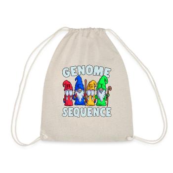 Genome Sequence Funny Gnome Biology Science Pun - Drawstring Bag - nature - Front