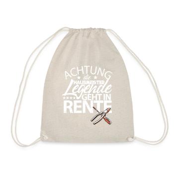 Hausmeister Legende in Rente Handwerker Arbeit - Turnbeutel - Natur - Vorne