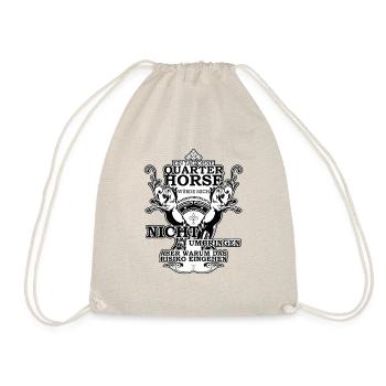 Nie ohne mein Pferd, Quarter Horse - Turnbeutel - Natur - Vorne