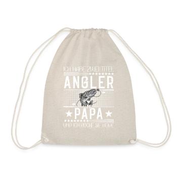 Zwei Titel Angler und Papa Vatertag Angeln Fischen - Turnbeutel - Natur - Vorne
