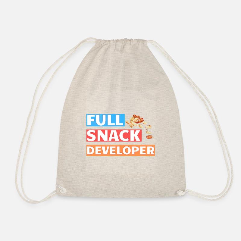 FULL SNACK DEVELOPER - DEVELOPER PUN - Turnbeutel - Natur