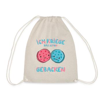 Ich kriege das schon gebacken Kekse Bäcker Hobby - Turnbeutel - Natur - Vorne