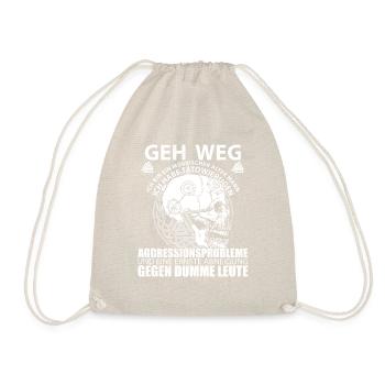 geh weg ich bin ein mürrischer alter Mann Geschenk - Turnbeutel - Natur - Vorne