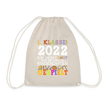 1 KLasse 2022 genung im Kindergarten Gespielt. - Turnbeutel - Natur - Vorne
