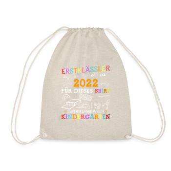 Kinder Erstklässler lange im Kindergarten 2022 - Turnbeutel - Natur - Vorne