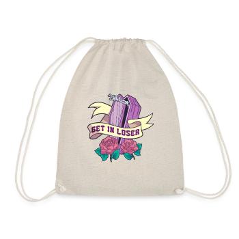 Get In Loser Coffin Kawaii Pastel Goth Aesthetic H - Drawstring Bag - nature - Front